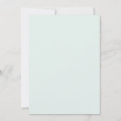 Mint Gräzliche Wasserfarben-Hochzeit Einladung (Rückseite)