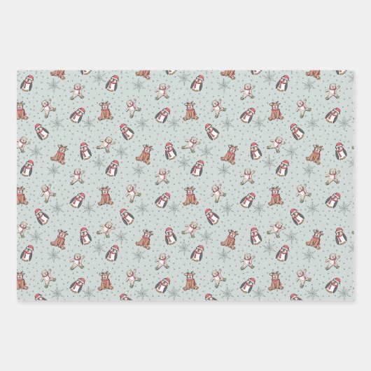 Mint Gree Baby seine kalte Außendusche Geschenkpapier Set (Vorderseite 2)