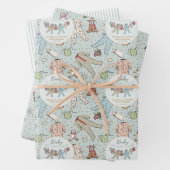 Mint Gree Baby seine kalte Außendusche Geschenkpapier Set (Beispiel)