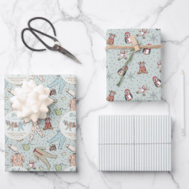 Mint Gree Baby seine kalte Außendusche Geschenkpapier Set