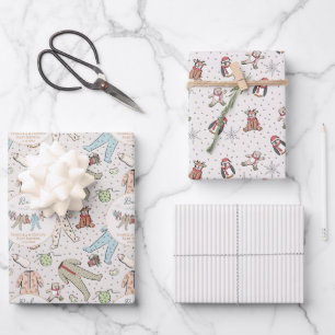 Mint Gree Baby seine kalte Außendusche Geschenkpapier Set