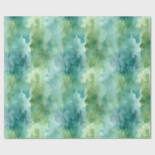 Mint Green Abstract Christmas Geschenkpapier (Flach)