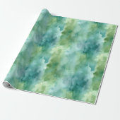 Mint Green Abstract Christmas Geschenkpapier (Ungerollt)