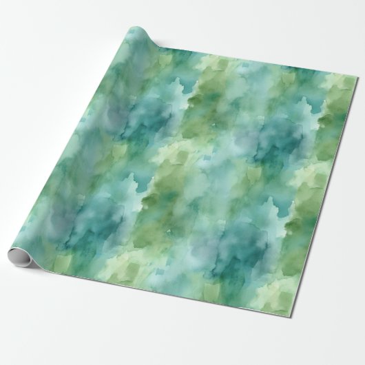 Mint Green Abstract Christmas Geschenkpapier (Ungerollt)