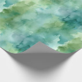 Mint Green Abstract Christmas Geschenkpapier (Ecke)