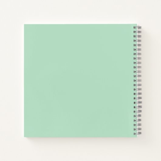 Mint Green Aesthetic Spiral Notebook Notizblock (Rückseite)