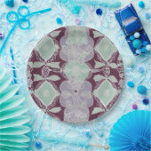 Mint green and lavender purple patterns AI art  Pappteller (Party)