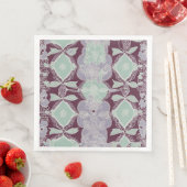 Mint green and lavender purple patterns AI art  Serviette (Beispiel)