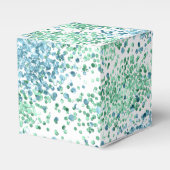 Mint Green Aqua Blue Sparkle Dots Glitz Geschenkschachtel (Vorderseite)