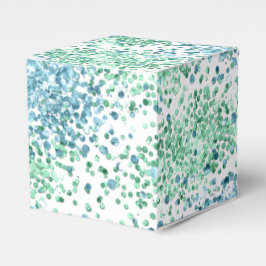 Mint Green Aqua Blue Sparkle Dots Glitz Geschenkschachtel