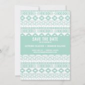 MINT GREEN AZTEC FOTO ANKÜNDIGUNG DATUM FREIHALTEN (Rückseite)