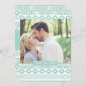 MINT GREEN AZTEC FOTO ANKÜNDIGUNG DATUM FREIHALTEN (Vorne/Hinten)