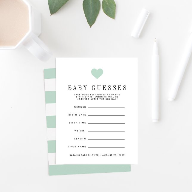 Mint Green Baby Dusche Ratings Game (Von Creator hochgeladen)