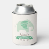 Mint Green Baby Elephant Babydusche Dosenkühler (Kanne Vorderseite)