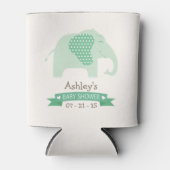 Mint Green Baby Elephant Babydusche Dosenkühler (Vorderseite)