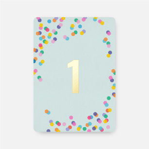 Mint Green Baby Girl First Birthday Confetti Gold Folieneinladung
