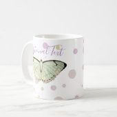 Mint Green Beauty Butterfly Kaffeetasse (Vorderseite Links)