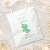 Mint Green Bells Gastgeschenk Hochzeit Bag Namen u Geschenktütchen (Ausgeschnitten)