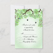 Mint Green Bicycle Thema Hochzeit RSVP Karte (Vorderseite)