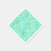 Mint Green Blue Watercolor Textur Muster Serviette (Ecke)