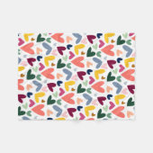 Mint Green Blush Pink Blue Hearts Art Muster Fleecedecke (Vorderseite (Horizontal))