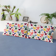 Mint Green Blush Pink Blue Hearts Art Muster