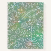 Mint Green Boho Batik Botanicals Beautiful Notizblock (Vorderseite)