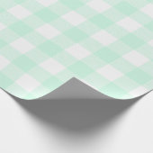 Mint Green Buffalo Karo Pattern Geschenkpapier (Ecke)