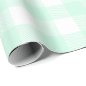 Mint Green Buffalo Karo Pattern Geschenkpapier (Rolleneckpunkt)