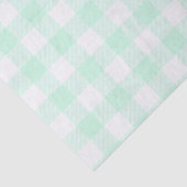 Mint Green Buffalo Karo Pattern Seidenpapier (Ausschnitt)