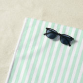Mint Green Cabana Streifen Mit Monogramm Initialen Strandtuch (Beispiel)