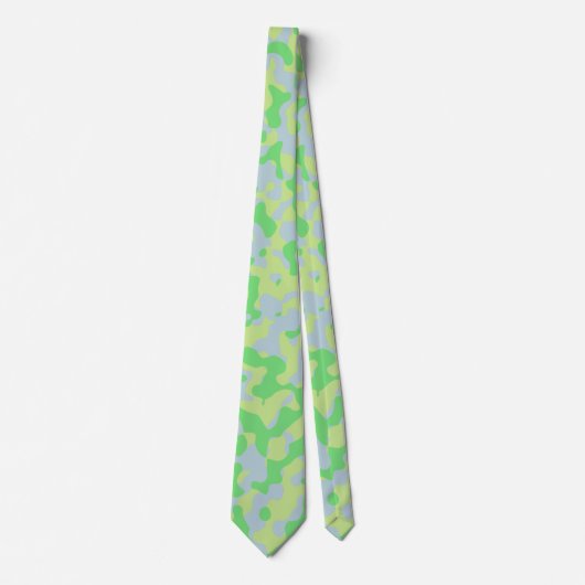 Mint Green Camouflage in Light Olive und Soft Grau Krawatte (Vorderseite)