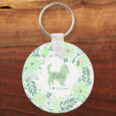 Mint Green Cavalier King Charles Spaniel Custom Schlüsselanhänger (Vorderseite)