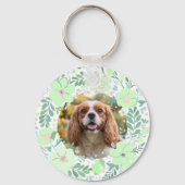 Mint Green Cavalier King Charles Spaniel Custom Schlüsselanhänger (Rückseite)