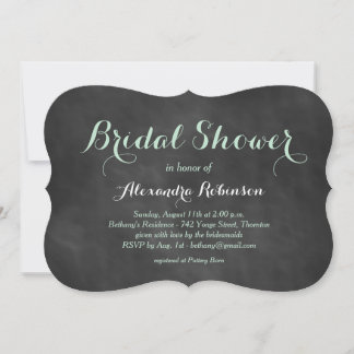 Mint Green Chalk Bridal Dusche Einladung
