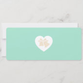 Mint Green & Champagne Boarding Pass Wedding Einladung (Rückseite)