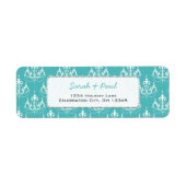 Mint Green Chandeliers geben das Adressetikett zur (Vorne)