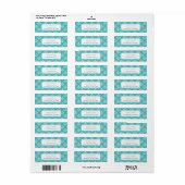 Mint Green Chandeliers geben das Adressetikett zur (Vorne)