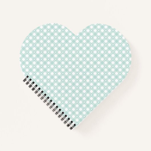 Mint Green Checks Notizblock (Vorderseite)