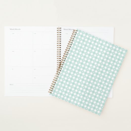 Mint Green Checks Planer (Anzeige)