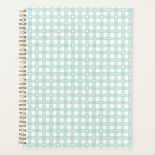 Mint Green Checks Planer (Vorderseite)
