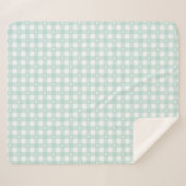 Mint Green Checks Sherpadecke (Vorderseite (Horizontal))