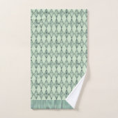 Mint Green Chic Harlequin Badhandtuch Set (Handtuch)