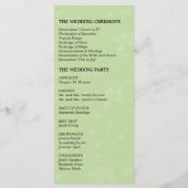 Mint Green & Chocolate Brown Hochzeitsprogramm Programm (Rückseite)