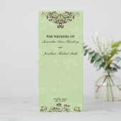 Mint Green & Chocolate Brown Hochzeitsprogramm Programm (Stehend Vorderseite)