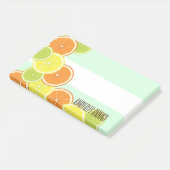Mint Green Citrus Fruit Slices Post-it Klebezettel (angewinkelt)