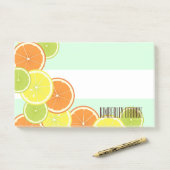Mint Green Citrus Fruit Slices Post-it Klebezettel (Auf Schreibtisch)