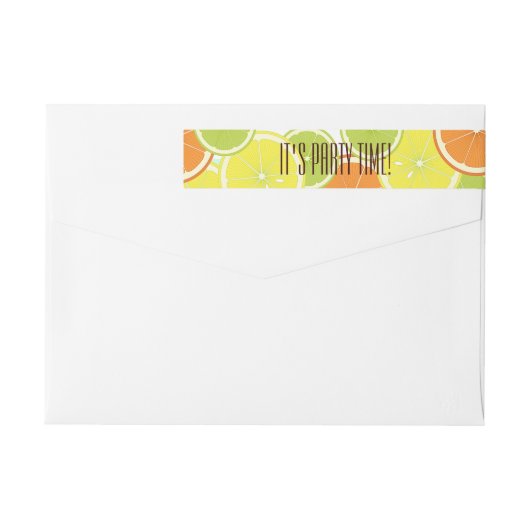 Mint Green Citrus Fruit Slices Rücksendeadresse (Rückseite)