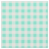 Mint Green Classic Gingham Prüfmuster Stoff (Nahaufnahme)