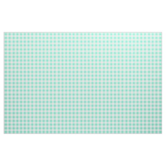 Mint Green Classic Gingham Prüfmuster Stoff (Fat Quarter (45,7 x 55,9 cm))